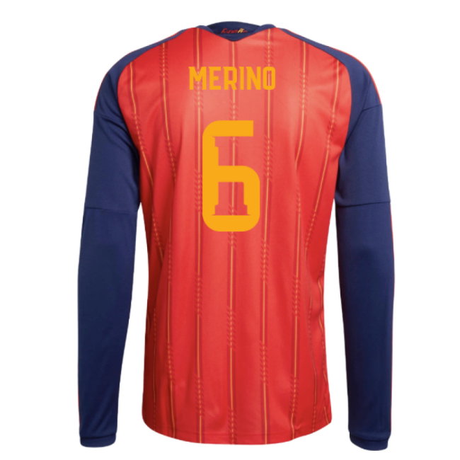 2026-2027 Spain Long Sleeve Home Shirt (Merino 6)-SoccerKits Hub | Buy Soccer Jerseys Online